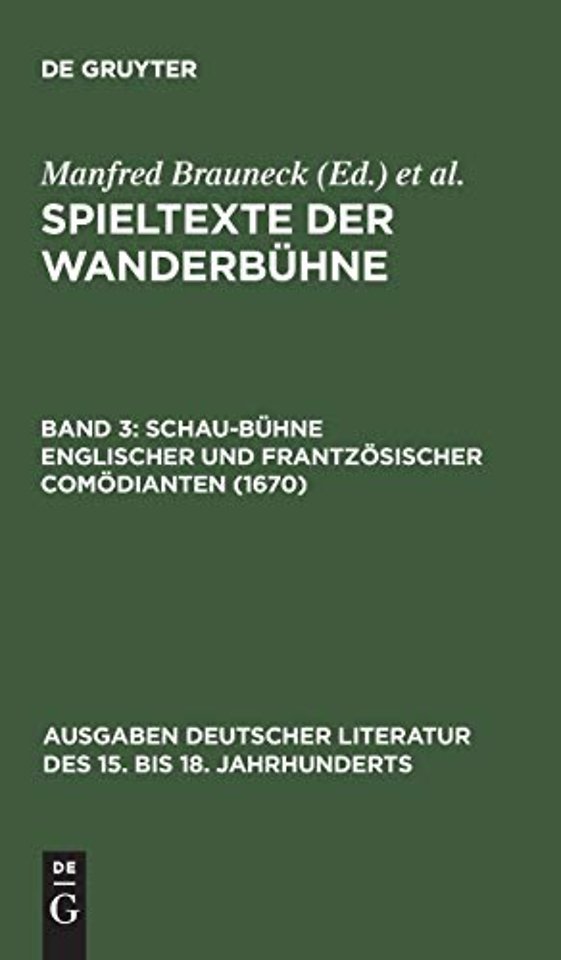Schau–Bühne englischer und frantzösischer Comödianten (1670)