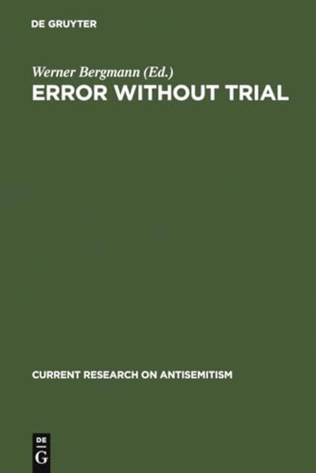 Error Without Trial – Psychological Research on Antisemitism