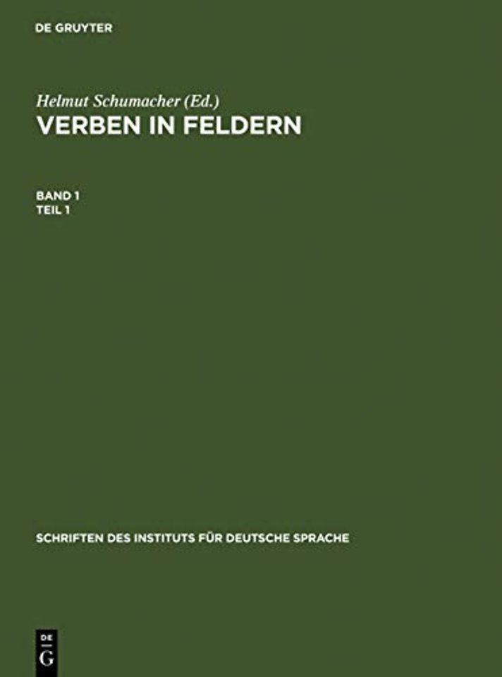 Verben in Feldern – Valenzwörterbuch zur Syntax und Semantik deutscher Verben