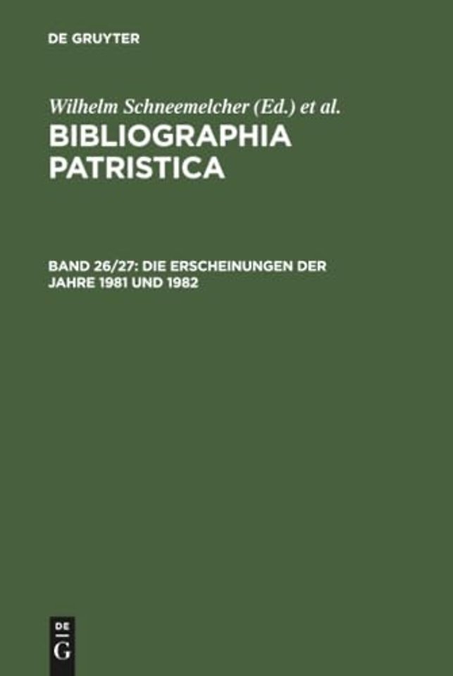 Die Erscheinungen der Jahre 1981 und 1982