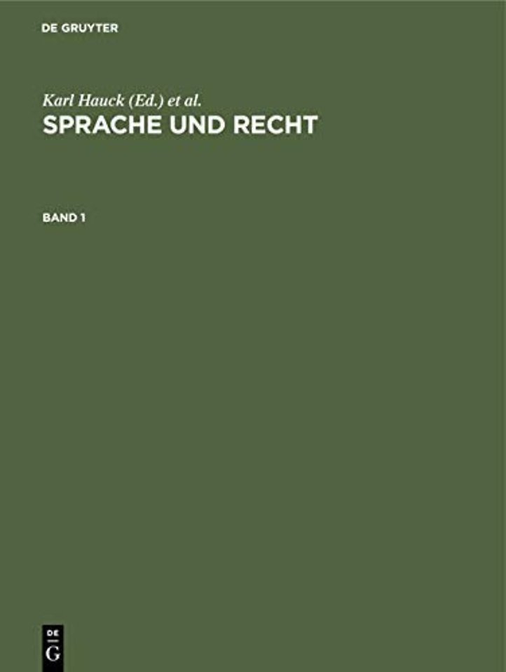 Sprache und Recht – Beiträge zur Kulturgeschichte des Mittelalters. Festschrift für Ruth Schmidt–Wiegand zum 60. Geburtstag