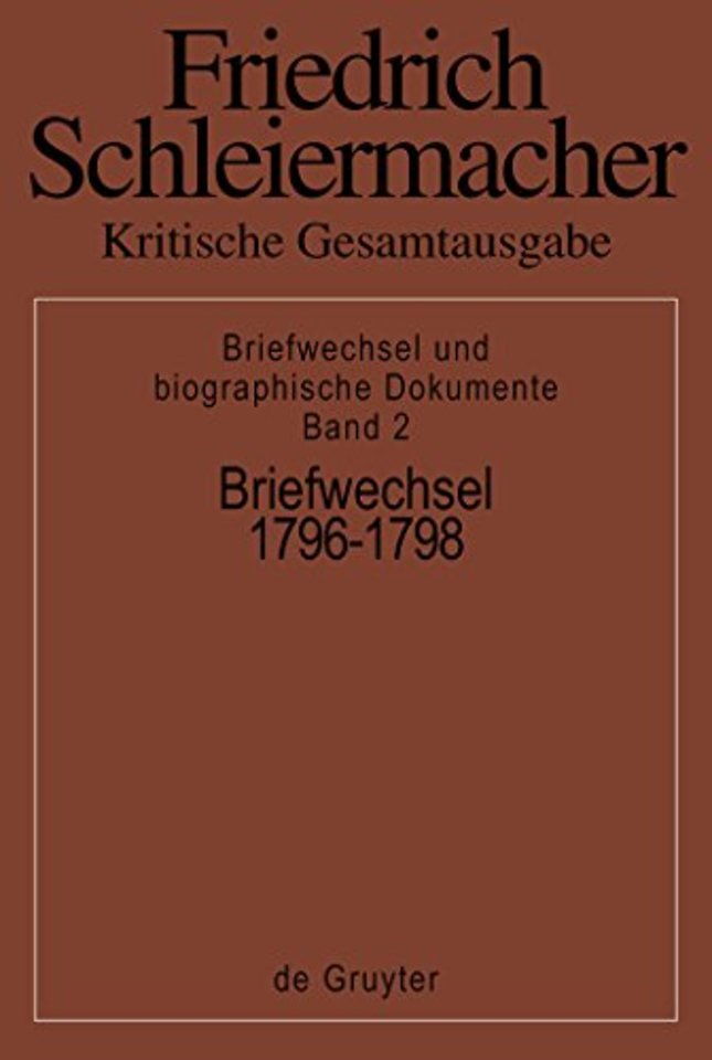 Briefwechsel 1796–1798 – (Briefe 327–552)