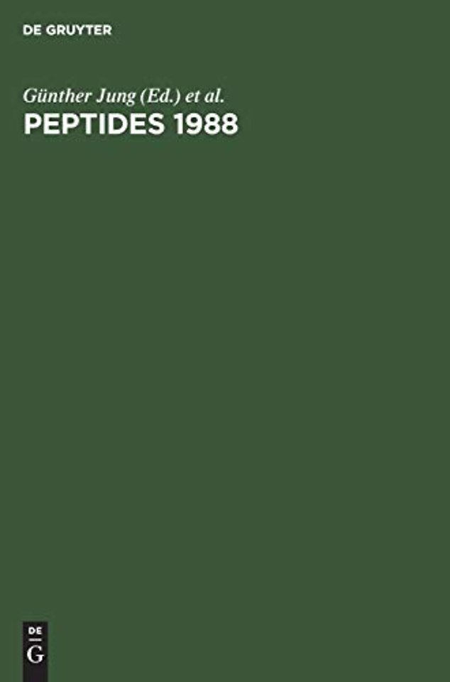 Peptides 1988 – Proceedings of the 20th European Peptide Symposium. University of Tübingen, Tübingen, FRG, September 4–9, 1988