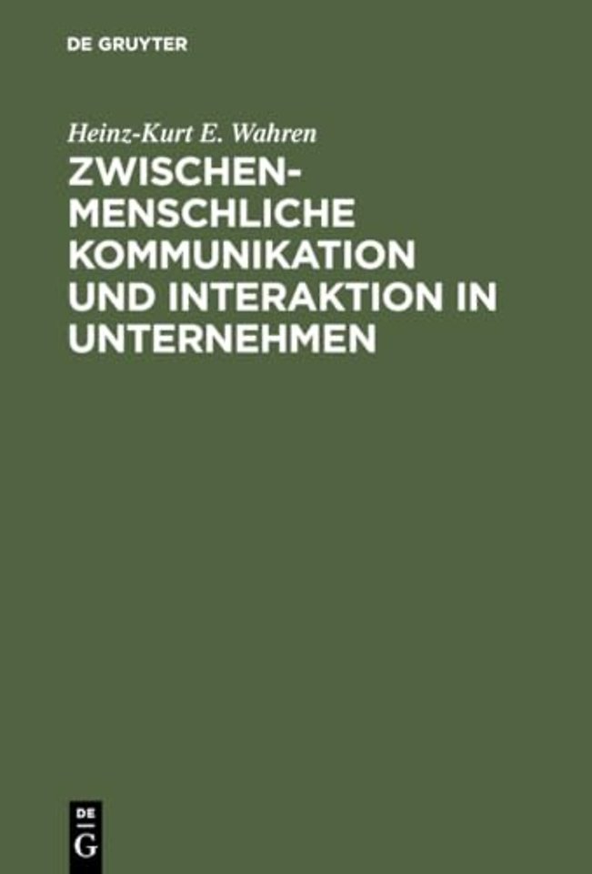 Zwischenmenschliche Kommunikation und Interaktio – Grundlagen, Probleme und Ansätze zur Lösung