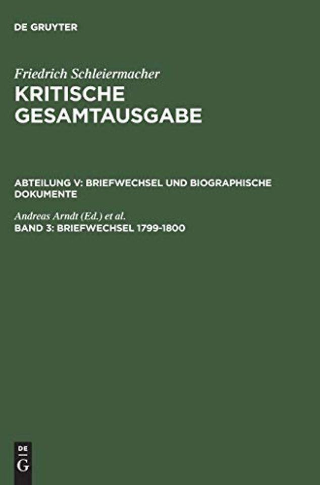 Briefwechsel 1799–1800 – (Briefe 553–849)