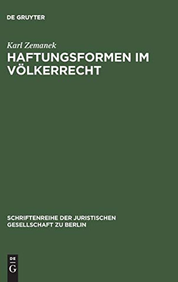 Haftungsformen im Volkerrecht