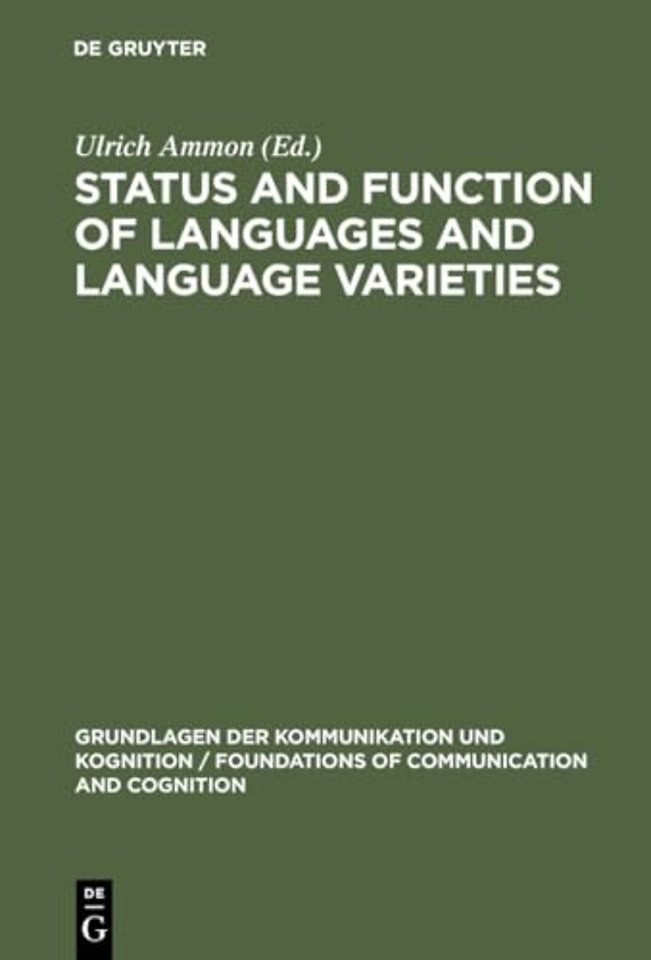 Status and Function of Languages and Language Varieties