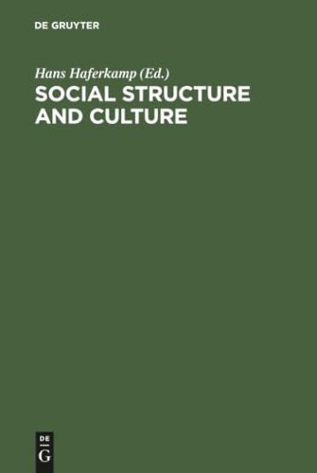 Social Structure and Culture