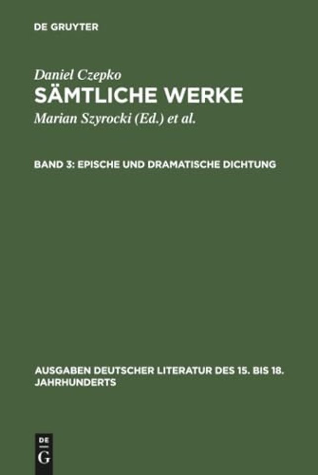 Epische und dramatische Dichtung