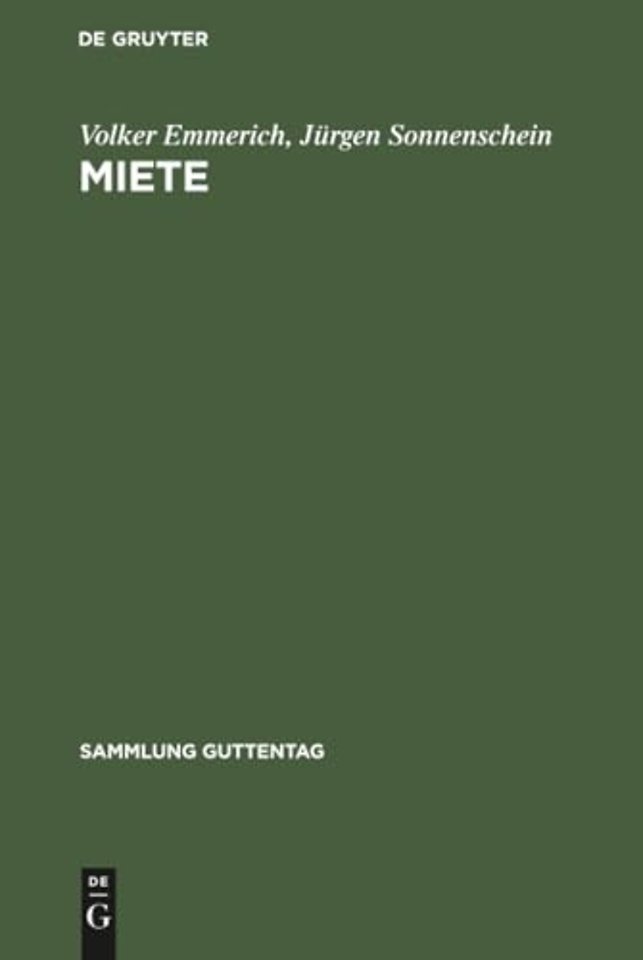 Miete – Handkommentar. §§ 535 bis 580a d. Bürgerlichen Gesetzbuches. 2. Wohnraumkündigungsschutzgesetz, Gesetz zur dauerha
