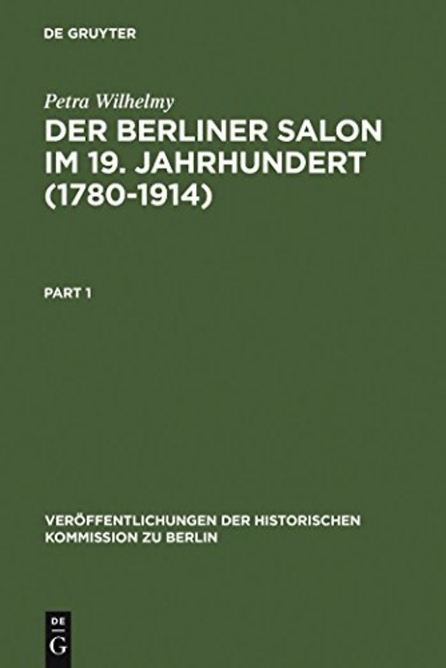 Der Berliner Salon im 19. Jahrhundert (1780–1914)