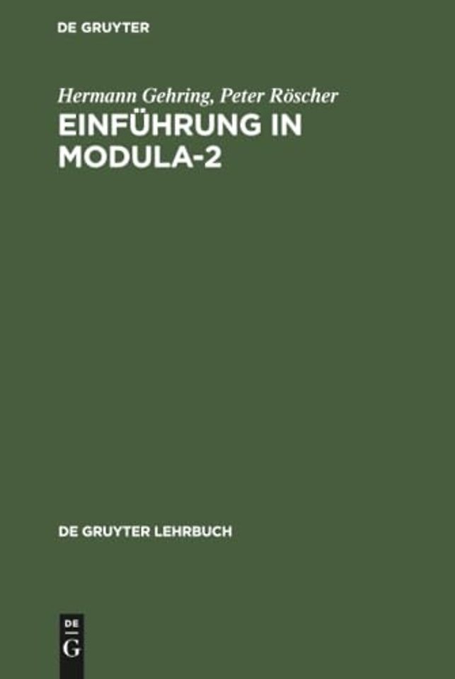 Einführung in Modula–2 – Programmierung und Systementwicklung
