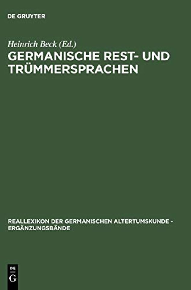 Germanische Rest– und Trümmersprachen
