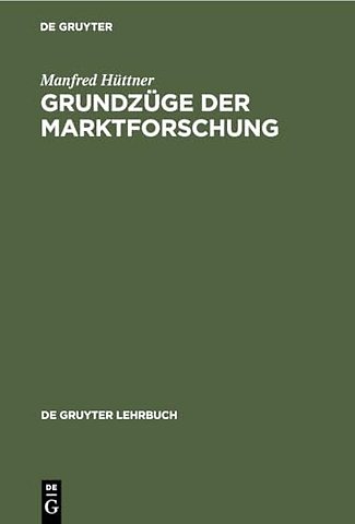 Grundzüge der Marktforschung