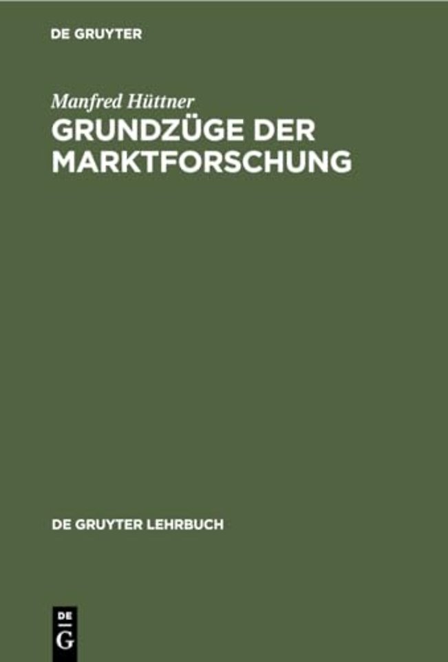 Grundzüge der Marktforschung