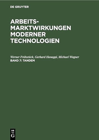 Tandem – Innovationsaktivitäten im wirtschaftlichen Funktionsgefüge der Bundesrepublik Deutschland