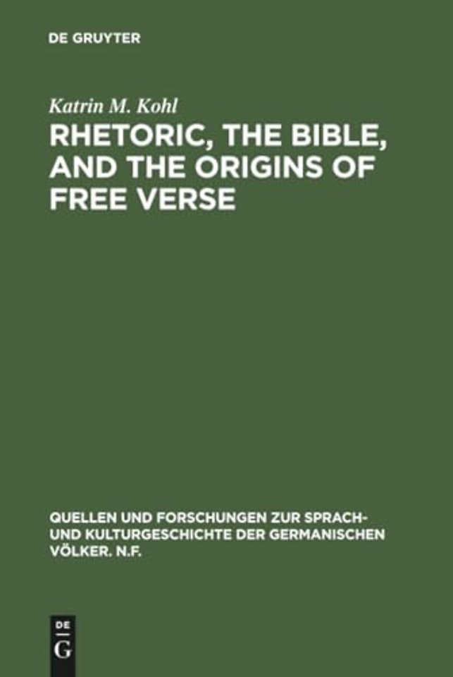 Rhetoric, the Bible, and the origins of free ver – The Early "hymns" of Friedrich Gottlieb Klopstock