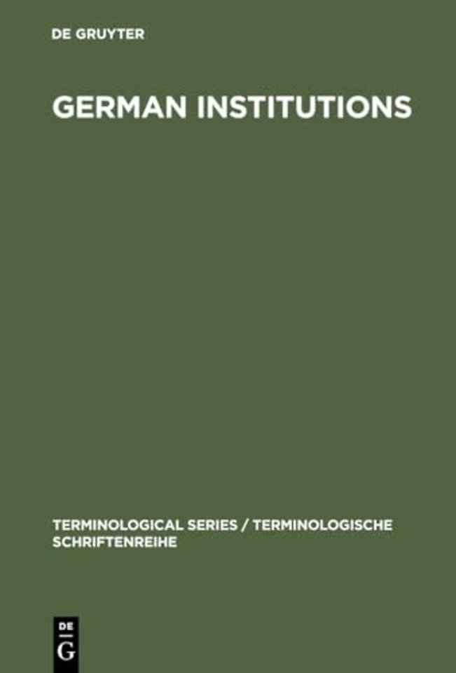 German Institutions – Designations, Abbreviations, Acronyms