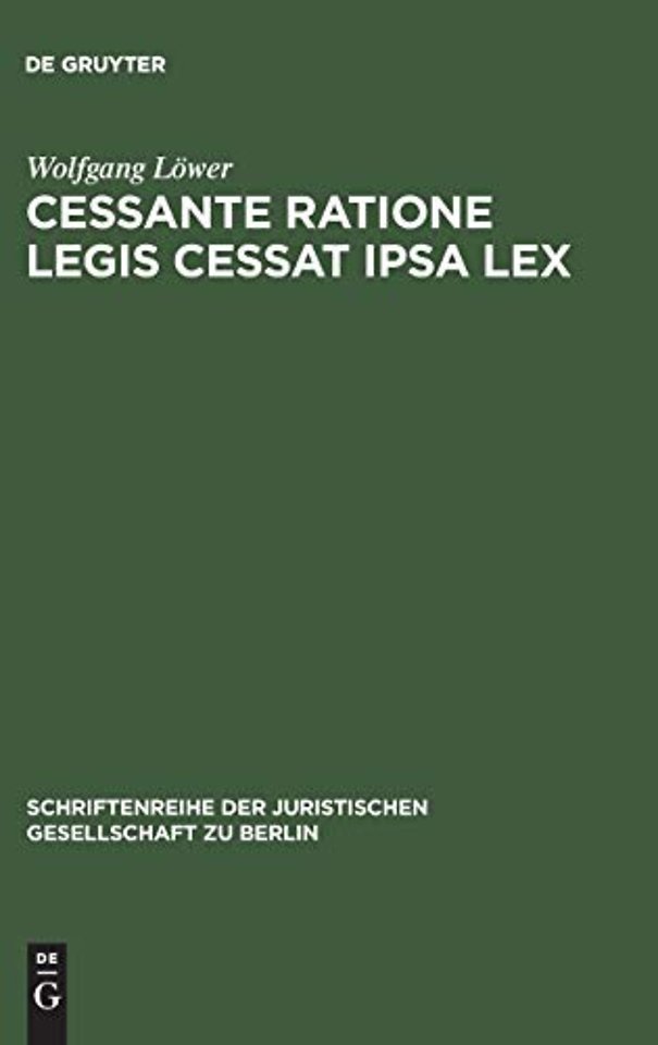 Cessante ratione legis cessat ipsa lex