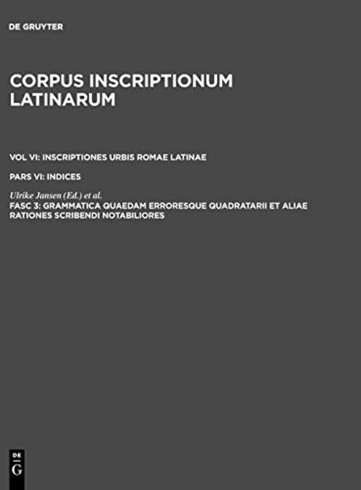 Grammatica quaedam erroresque quadratarii et aliae rationes scribendi notabiliores
