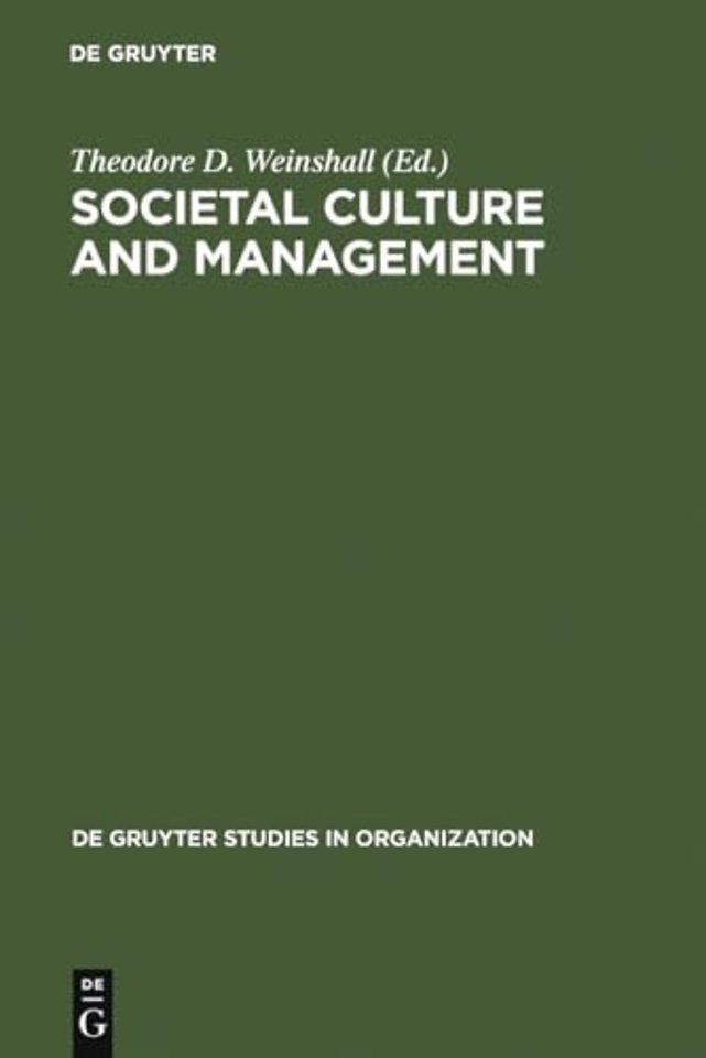 Societal Culture and Management