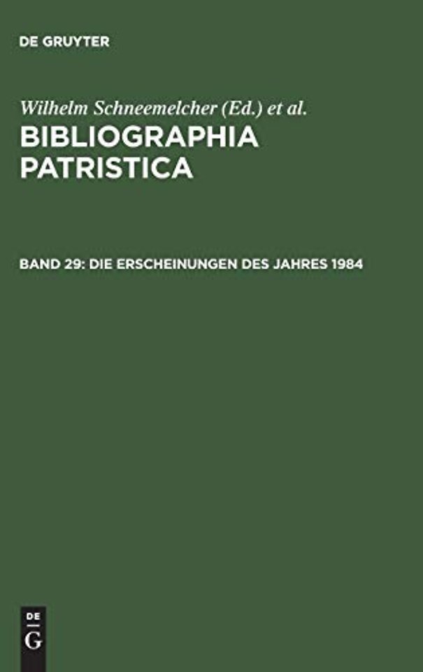 Die Erscheinungen des Jahres 1984