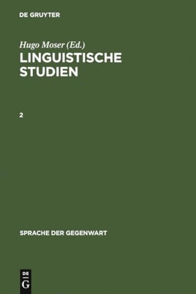 Linguistische Studien. 2
