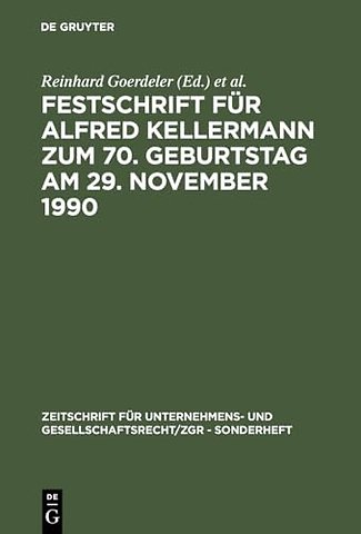 Festschrift Fur Alfred Kellermann Zum 70. Geburtstag Am 29. November 1990