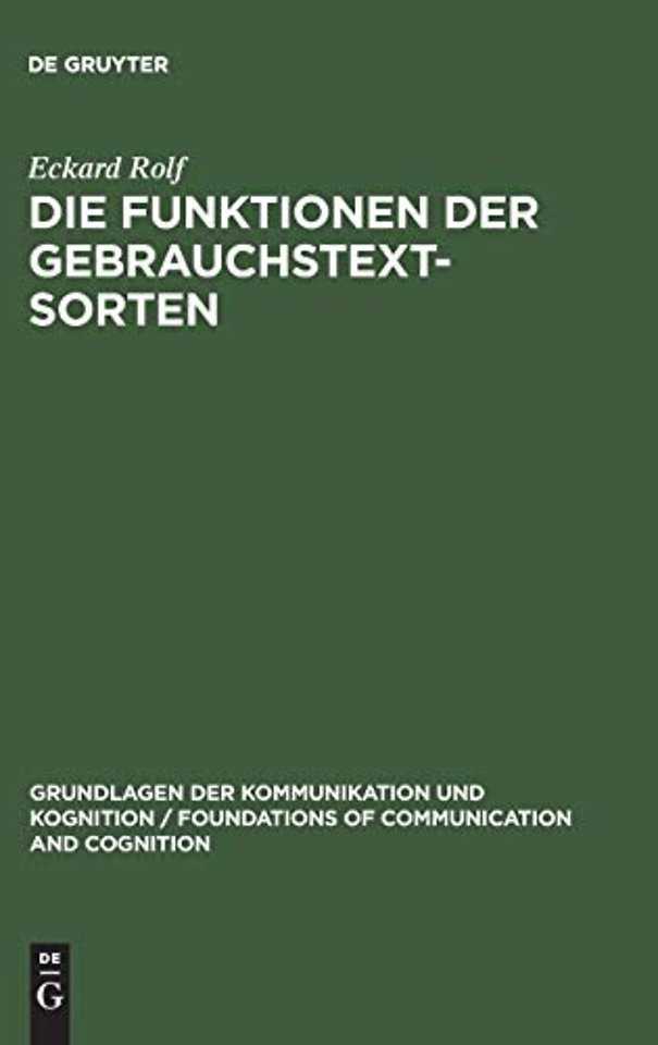 Die Funktionen der Gebrauchstextsorten