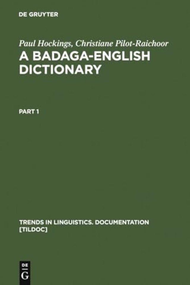 A Badaga–English Dictionary