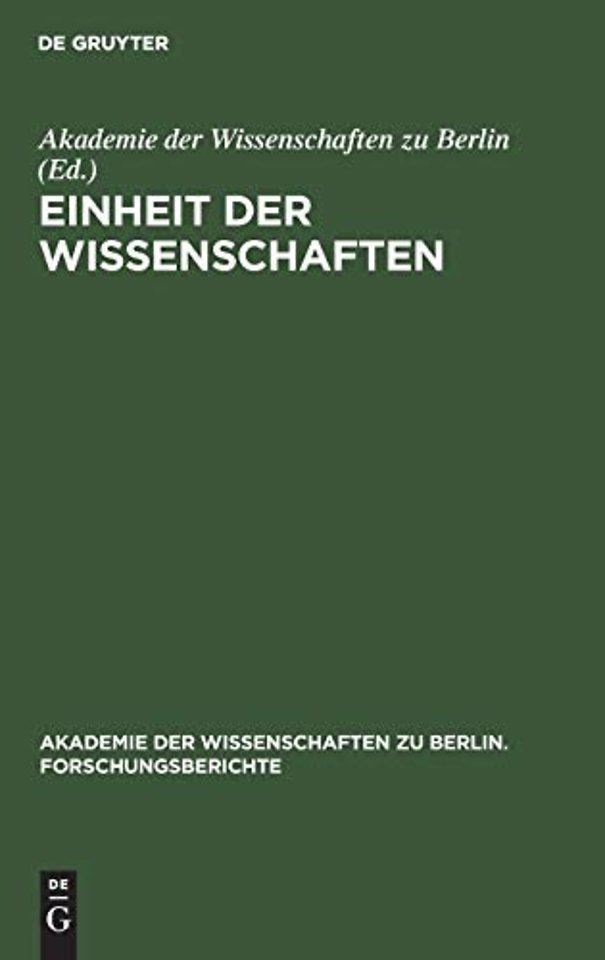 Einheit Der Wissenschaften