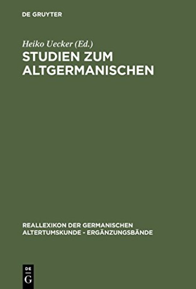 Studien Zum Altgermanischen