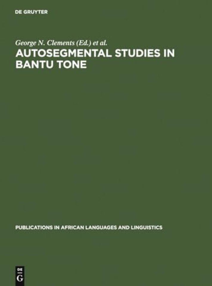 Autosegmental Studies in Bantu Tone