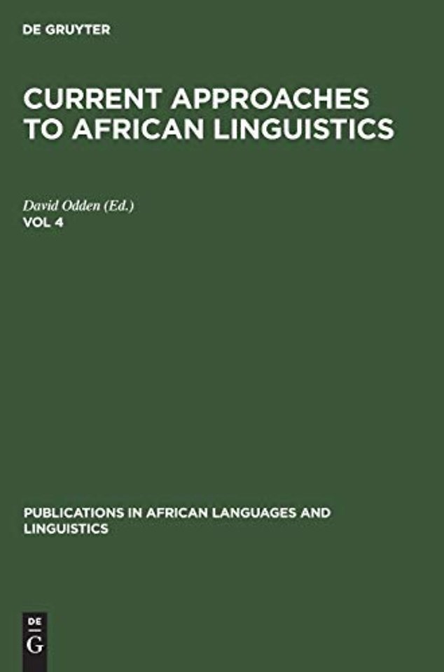 Current Approaches to African Linguistics. Vol 4