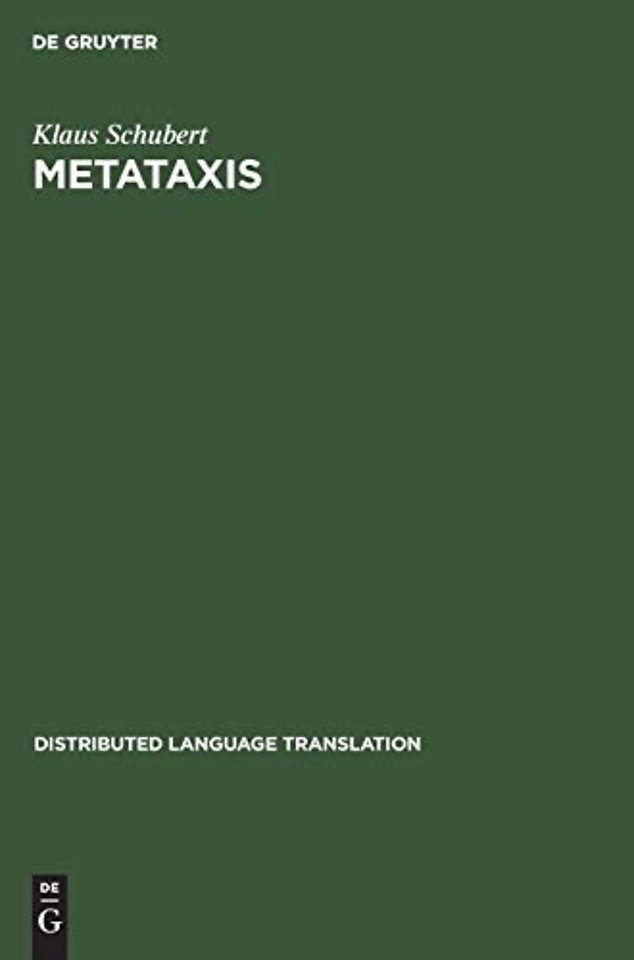 Metataxis – Contrastive Dependency Syntax for Machine Translation