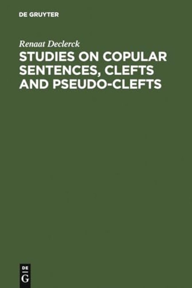 Studies on Copular Sentences, Clefts and Pseudo–Clefts