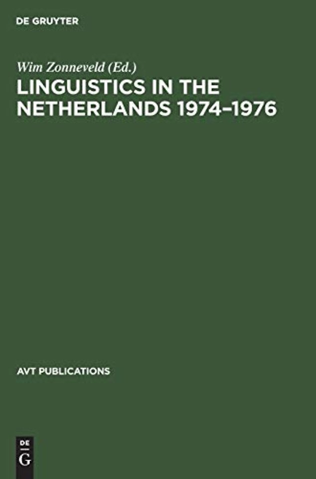 Linguistics in the Netherlands 1974–1976