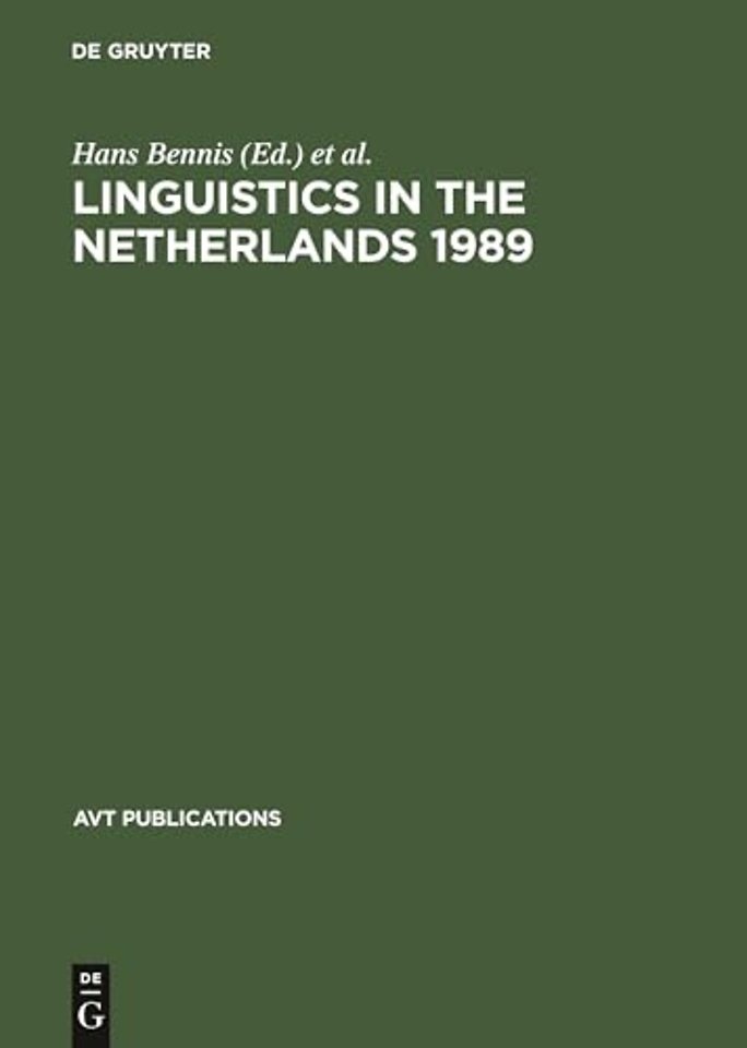 Linguistics in the Netherlands 1989