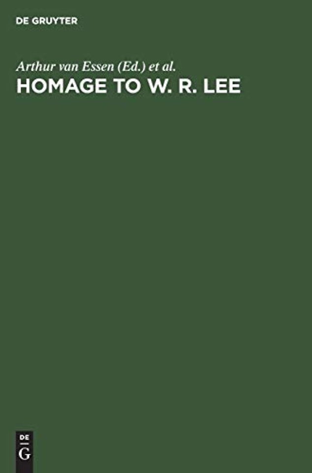 Homage to W. R. Lee – Essays in English as a Foreign or Second Language