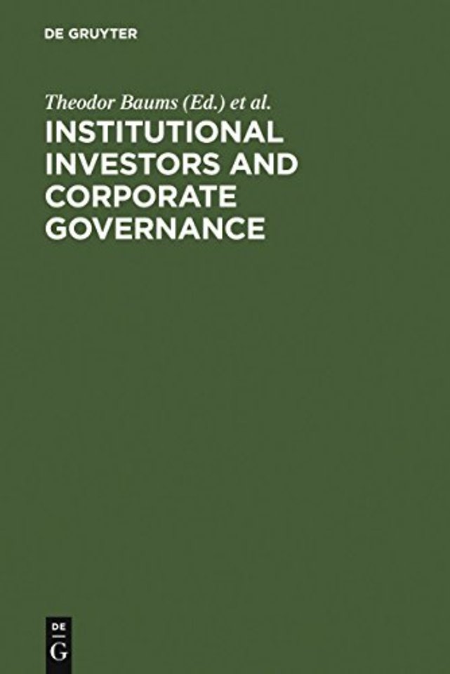 Institutional Investors and Corporate Governance