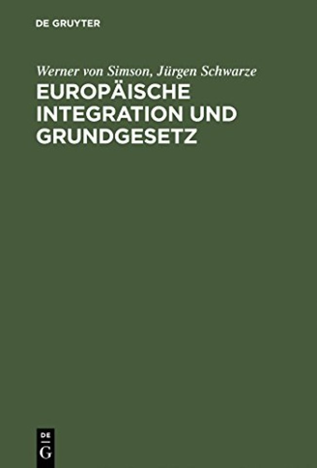Europaische Integration und Grundgesetz