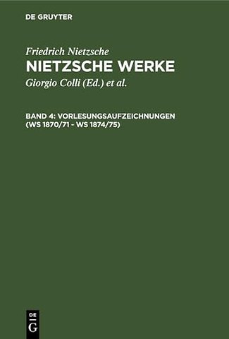 Vorlesungsaufzeichnungen (WS 1870/71 – WS 1874/75)