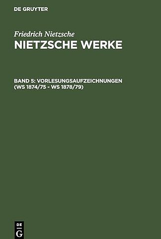 Vorlesungsaufzeichnungen (WS 1874/75 – WS 1878/79)