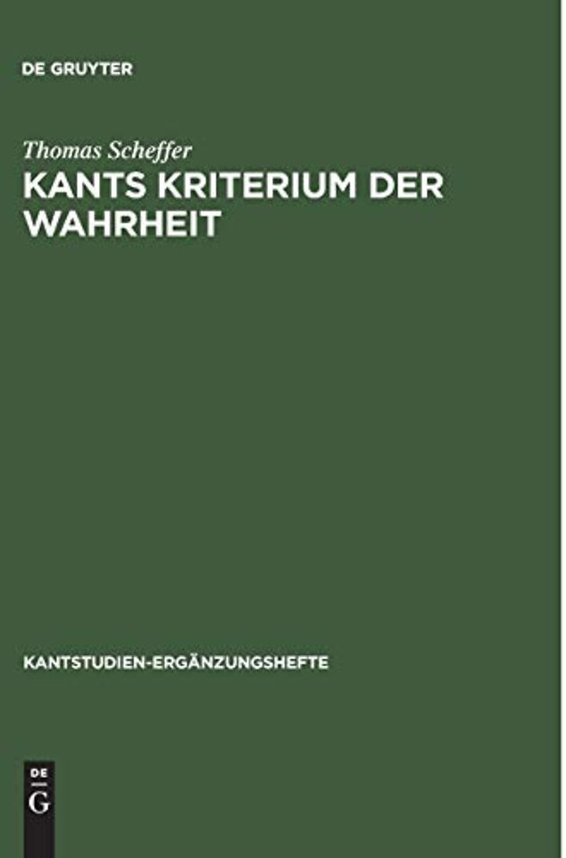 Kants Kriterium der Wahrheit