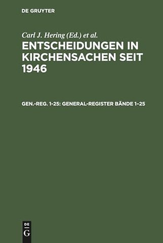 General–Register Bände 1–25