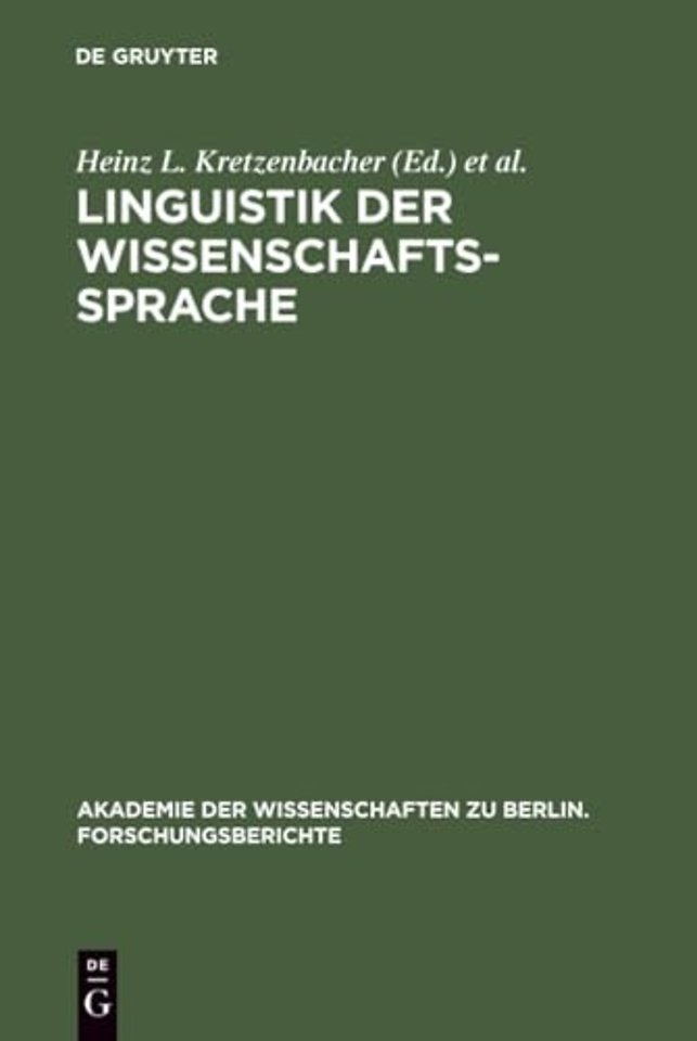 Linguistik der Wissenschaftssprache
