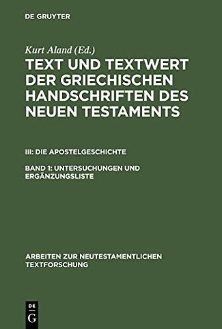 Untersuchungen und Ergänzungsliste