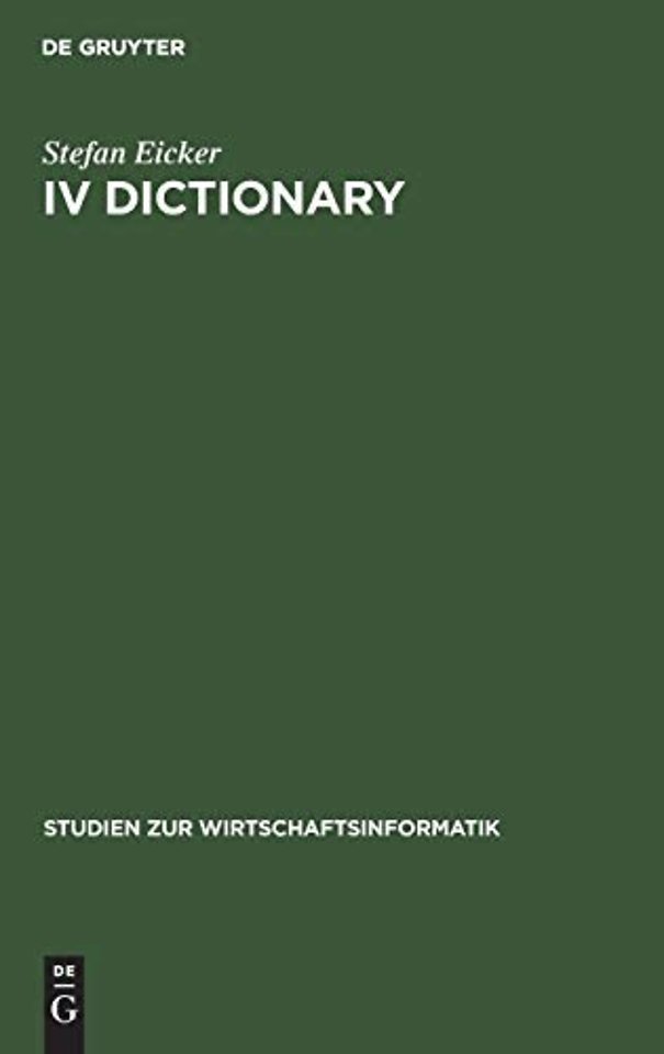 IV Dictionary – Konzepte zur Verwaltung der betrieblichen Metadaten