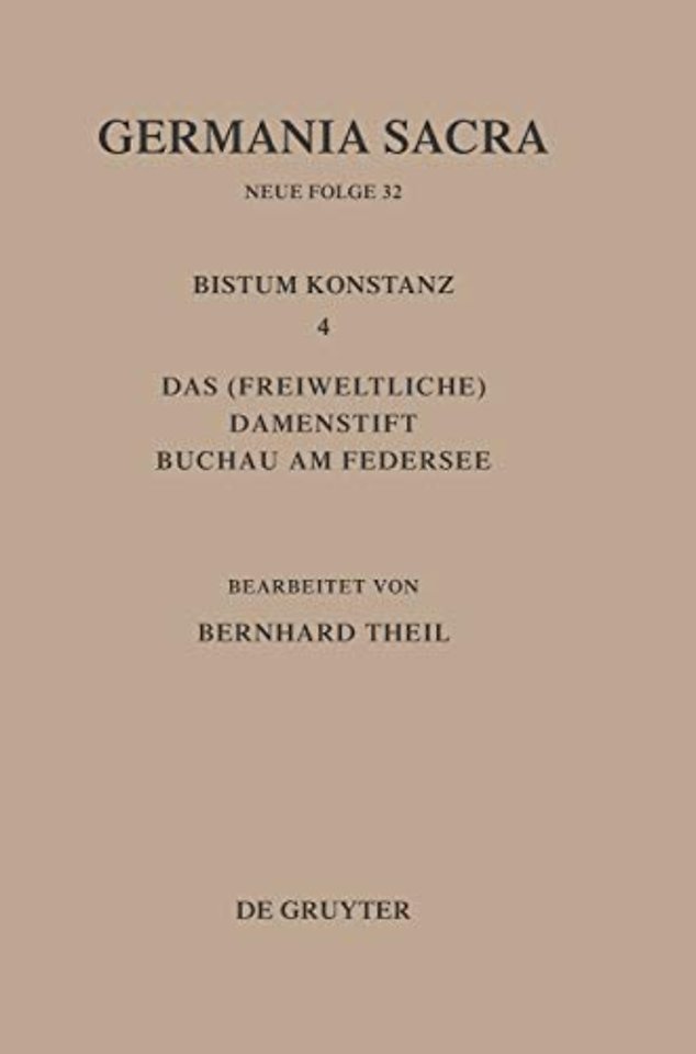 Das Bistum Konstanz 4. Das (freiweltliche) Damenstift Buchau am Federsee