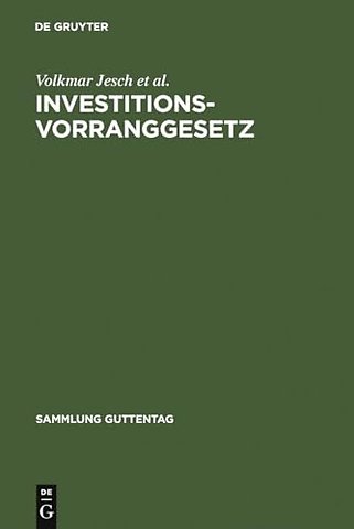Investitionsvorranggesetz – Kommentar